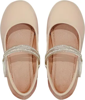Kids Girls Dress Shoes Ballerina Flat𝐬 Toddler Mary Jane Low Heels Leather Student 𝗨niform Shoes for School
