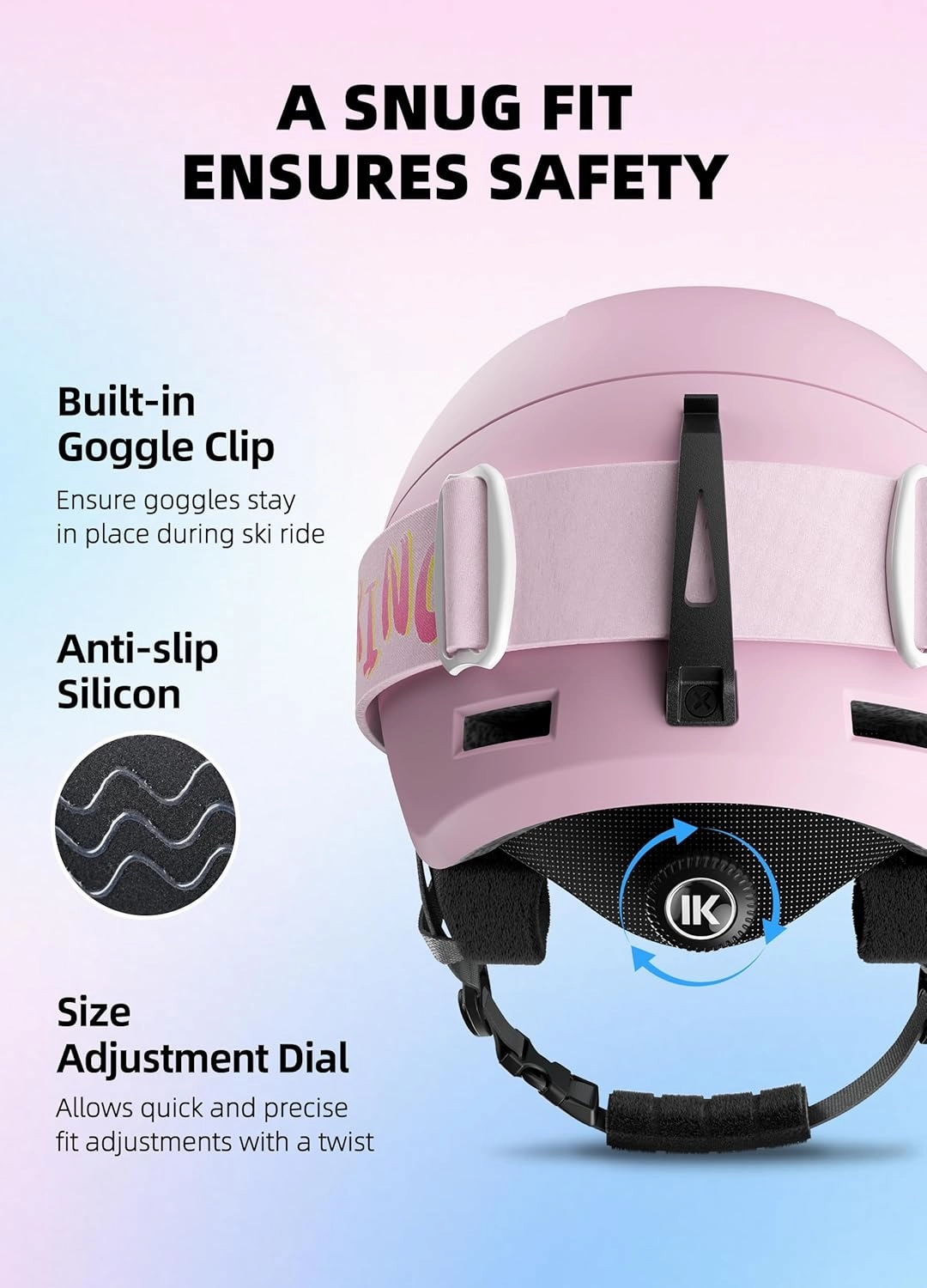 Kids Ski Helmet and Goggles, Lightweight Boys Ski Helmet, Reinforced PC Shell & Shock-Absorbing EPS Foam & Soft Lining, Girls Snowboard Helmet 10 Vents, Snow Sport Helmets for Teens