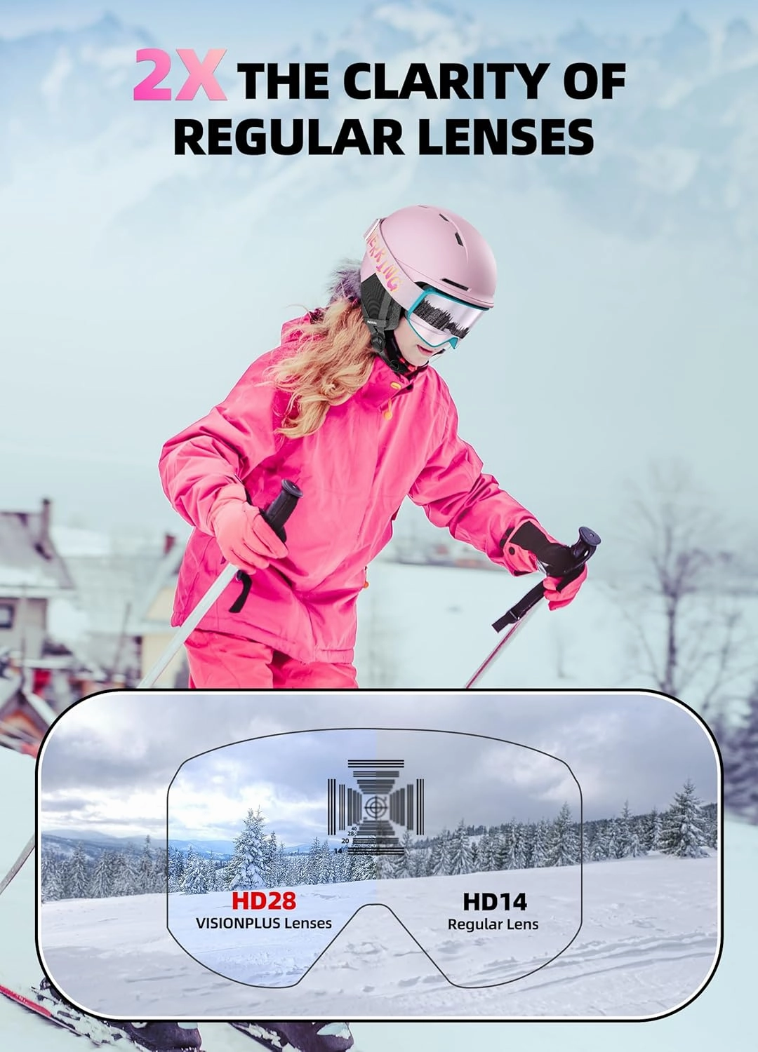 Kids Ski Helmet and Goggles, Lightweight Boys Ski Helmet, Reinforced PC Shell & Shock-Absorbing EPS Foam & Soft Lining, Girls Snowboard Helmet 10 Vents, Snow Sport Helmets for Teens
