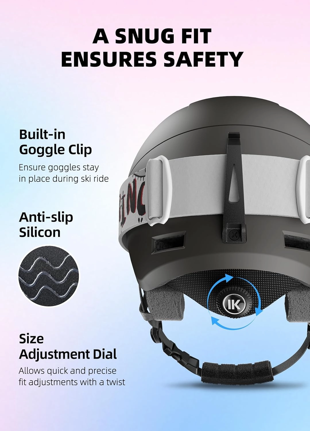 Kids Ski Helmet and Goggles, Lightweight Boys Ski Helmet, Reinforced PC Shell & Shock-Absorbing EPS Foam & Soft Lining, Girls Snowboard Helmet 10 Vents, Snow Sport Helmets for Teens