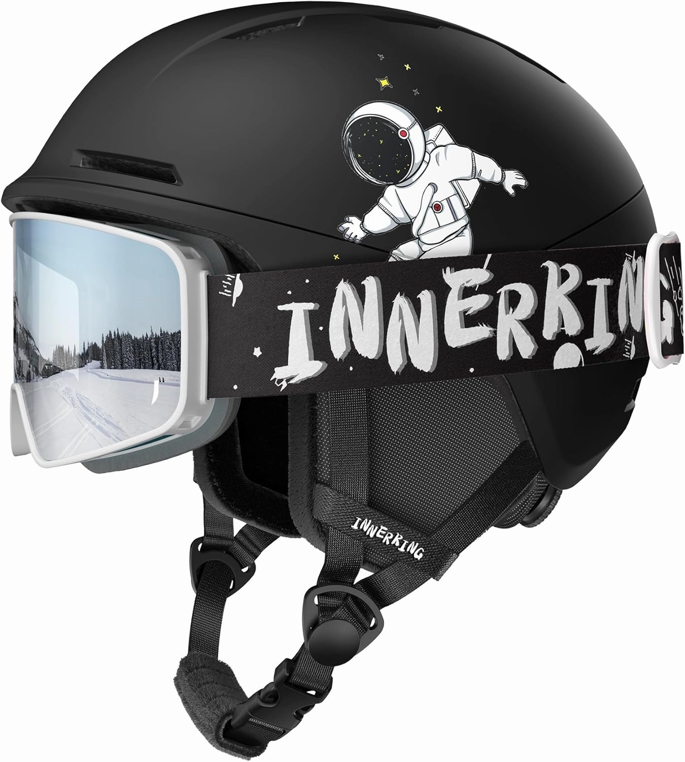 Kids Ski Helmet and Goggles, Lightweight Boys Ski Helmet, Reinforced PC Shell & Shock-Absorbing EPS Foam & Soft Lining, Girls Snowboard Helmet 10 Vents, Snow Sport Helmets for Teens