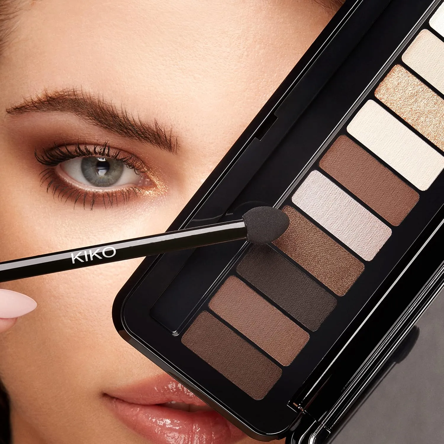 Kiko Milano Soft Nude Eyeshadow Palette | 10 Multi-Finish Eyeshadows