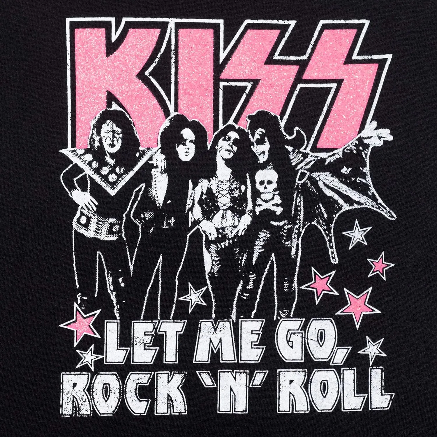 KISS Rock Band Girls 2 Pack Graphic Short Sleeve T-Shirt