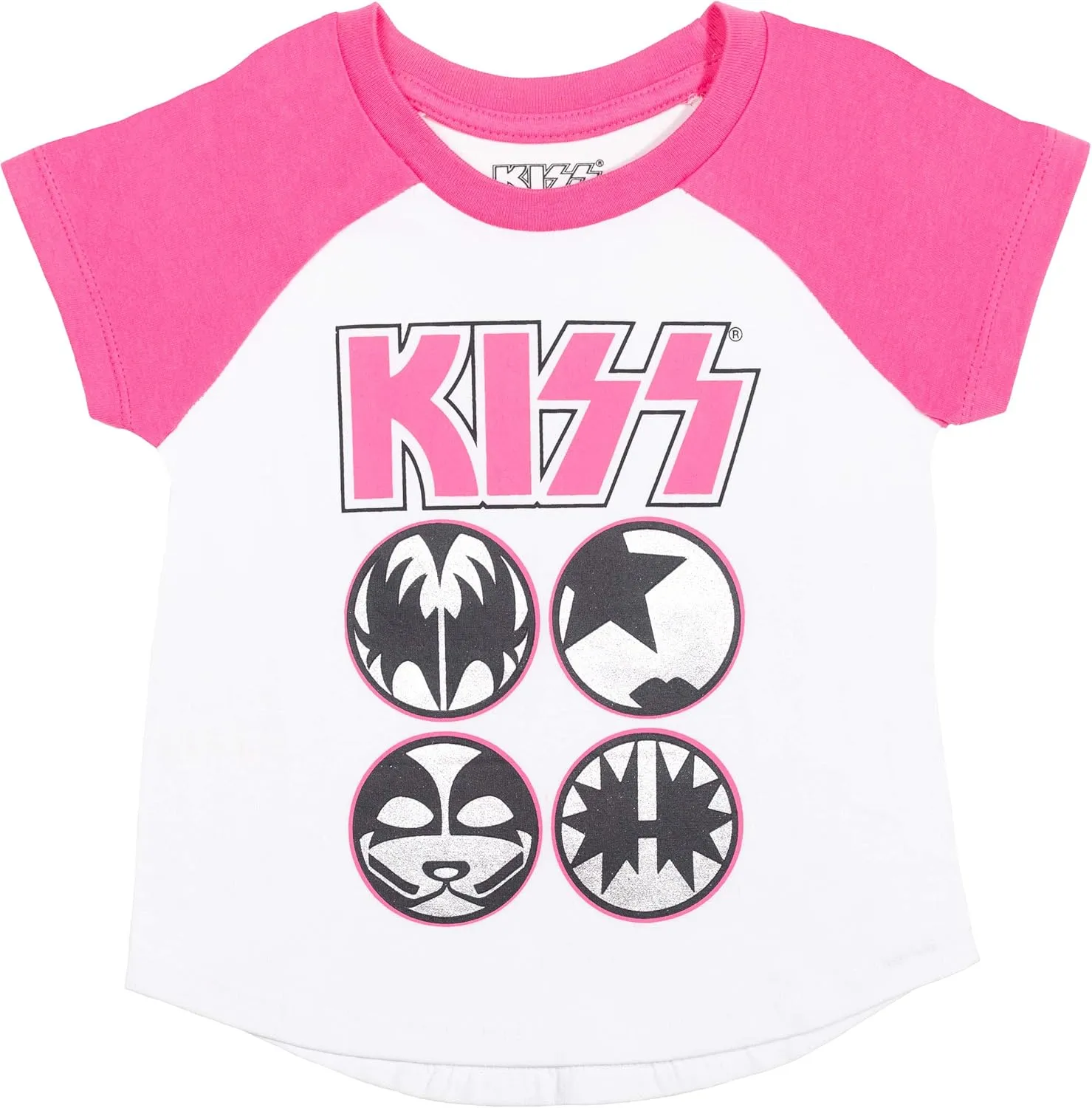 KISS Rock Band Girls 2 Pack Graphic Short Sleeve T-Shirt