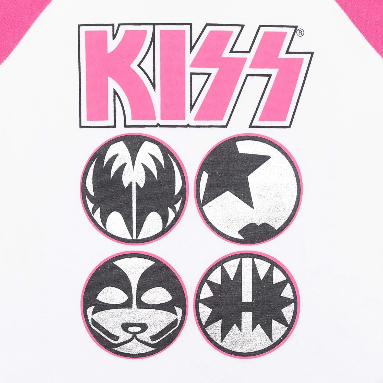 KISS Rock Band Girls 2 Pack Graphic Short Sleeve T-Shirt