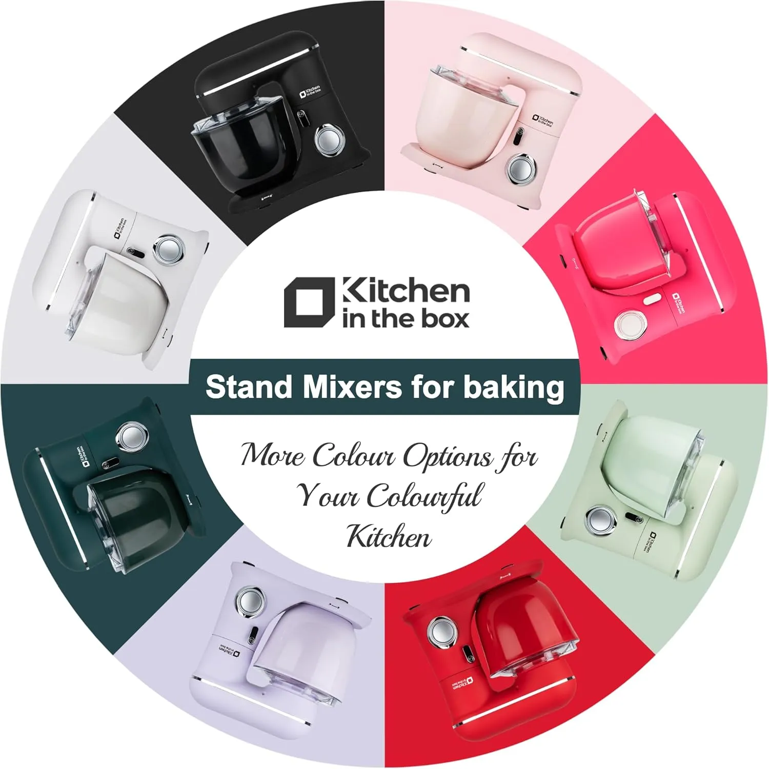 Kitchen in the box Stand Mixer, 4.5QT 5QT Two bowls Electric Food Mixer, 10 Speeds 3-IN-1 Kitchen Mixer for Daily Use with Egg Whisk,Dough Hook,Flat Beater (Rose Pink, 5QT)