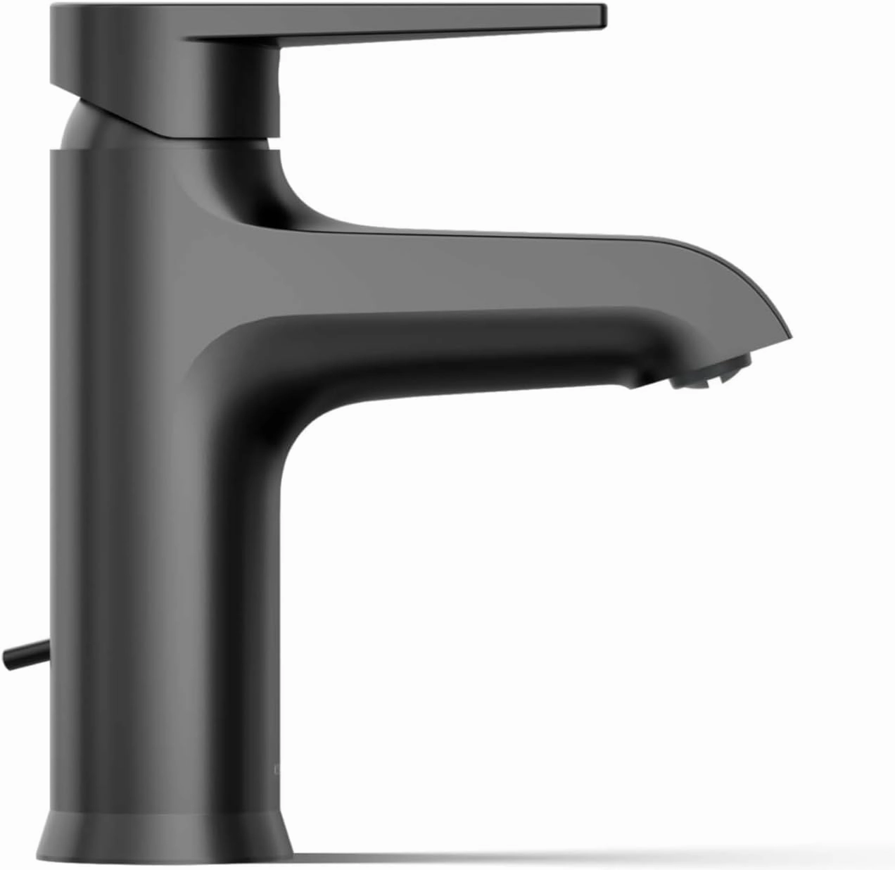 KOHLER 97060-4-BL Hint Single-Handle Bathroom Sink Faucet with Pop-Up Drain, One-Hole Bathroom Faucet, 1.2 GPM, Matte Black