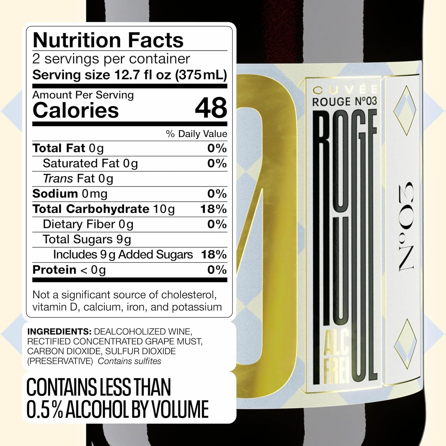 Kolonne Null Cuvee Rouge No. 3, Non-Alcoholic Red Wine | Red Fruits, Spices, and Light Oak | Dealcoholized with Grapes from France 25.4 fl oz (750 ml)