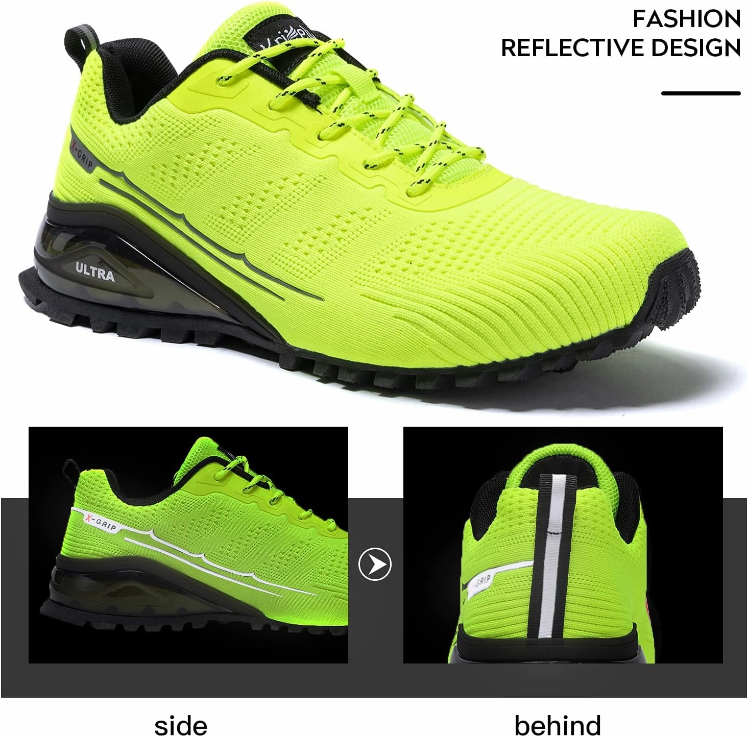 Kricely Men's Trail Running Shoes Fashion Walking Hiking Sneakers for Men Tennis Cross Training Shoe Outdoor Snearker Mens Casual Workout Footwear
