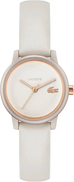Lacoste.12.12 Swift Women's 3H Quartz Watch, Leather Strap - Water Resistant Up to 3ATM/30 Meters - Modern, Stylish Timepiece - Gift for Her