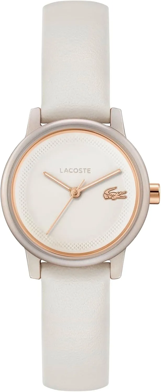 Lacoste.12.12 Swift Women's 3H Quartz Watch, Leather Strap - Water Resistant Up to 3ATM/30 Meters - Modern, Stylish Timepiece - Gift for Her