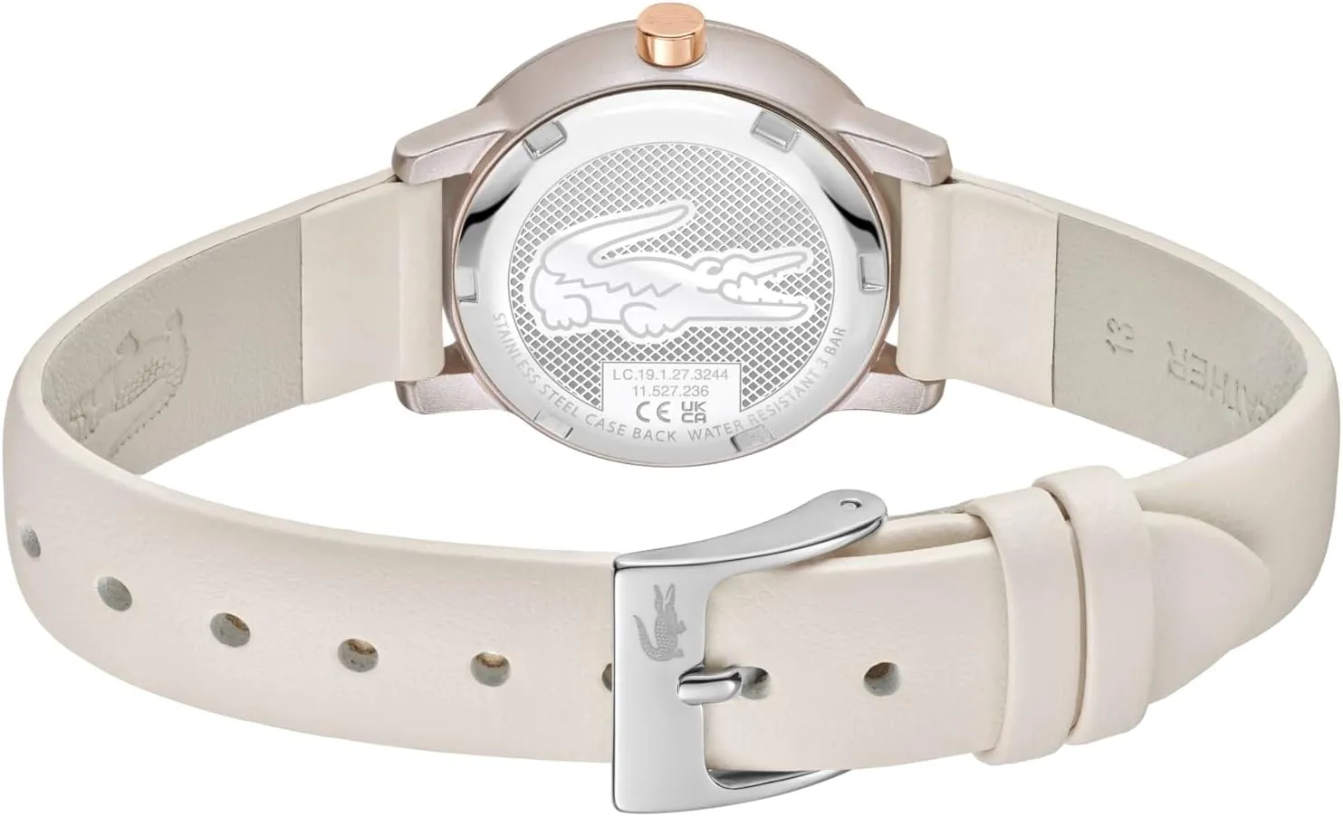 Lacoste.12.12 Swift Women's 3H Quartz Watch, Leather Strap - Water Resistant Up to 3ATM/30 Meters - Modern, Stylish Timepiece - Gift for Her