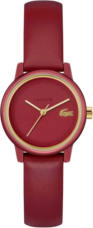 Lacoste.12.12 Swift Women's 3H Quartz Watch, Leather Strap - Water Resistant Up to 3ATM/30 Meters - Modern, Stylish Timepiece - Gift for Her