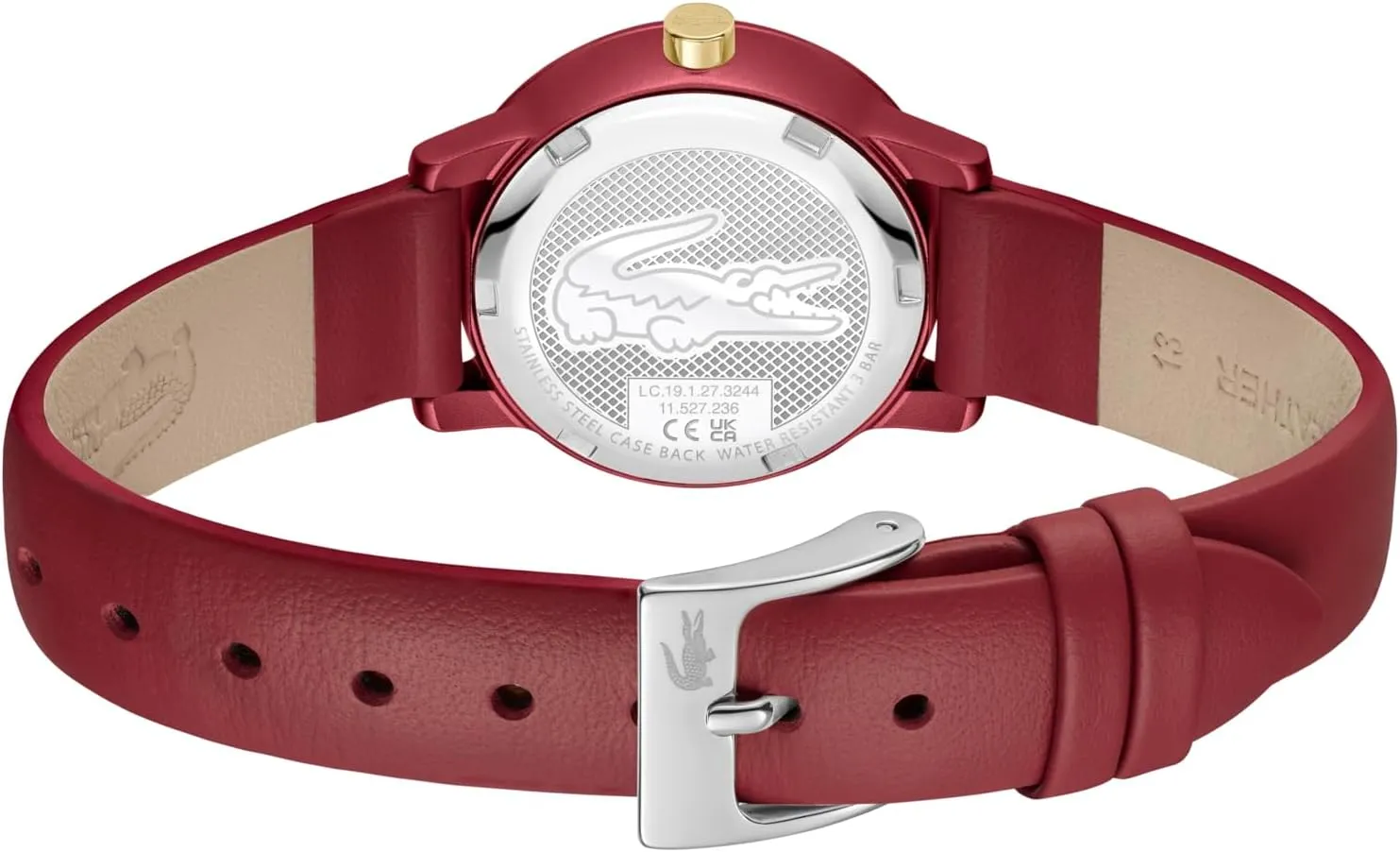 Lacoste.12.12 Swift Women's 3H Quartz Watch, Leather Strap - Water Resistant Up to 3ATM/30 Meters - Modern, Stylish Timepiece - Gift for Her