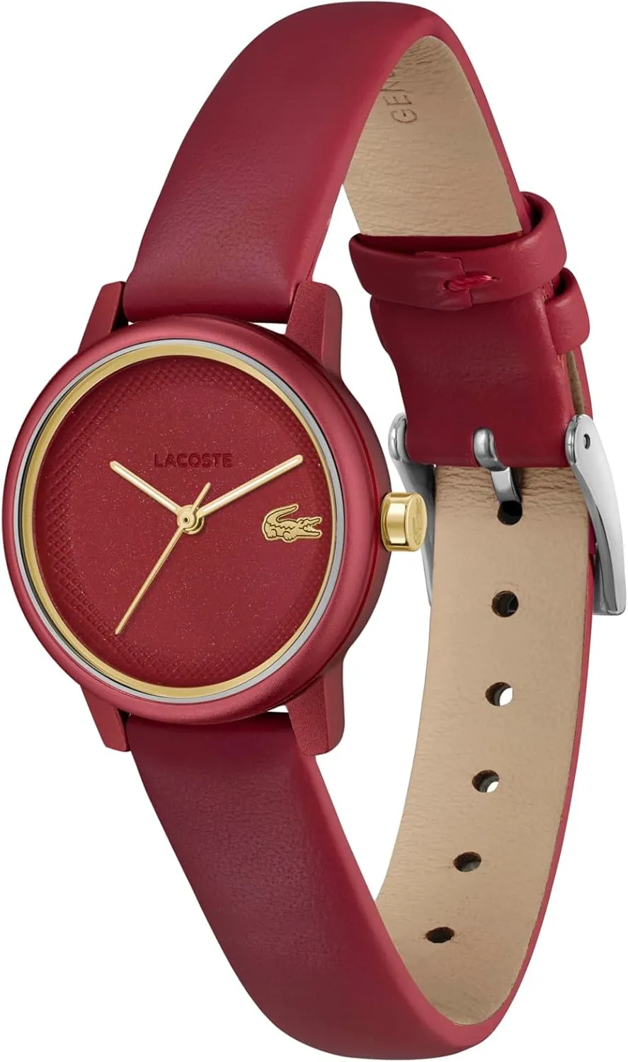 Lacoste.12.12 Swift Women's 3H Quartz Watch, Leather Strap - Water Resistant Up to 3ATM/30 Meters - Modern, Stylish Timepiece - Gift for Her
