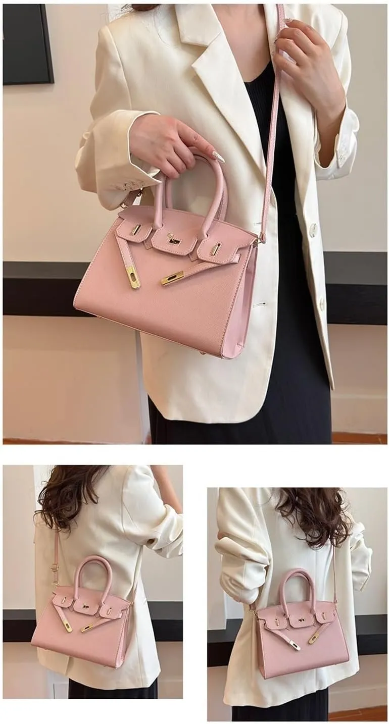 Ladies handbag shoulder bag crossbody bag(Pink)
