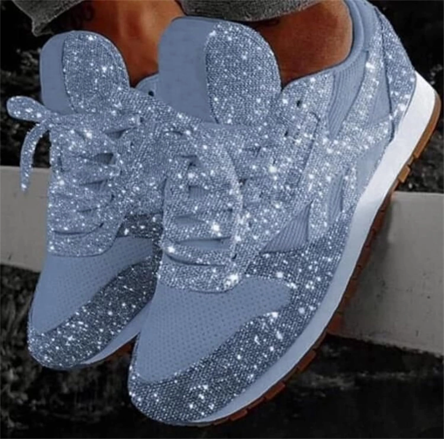 Ladmiple Shoes For Women Sneakers Trendy Walking Running Shoes Athletic Non Slip Fashion Slip On Comfort Platform Shoes