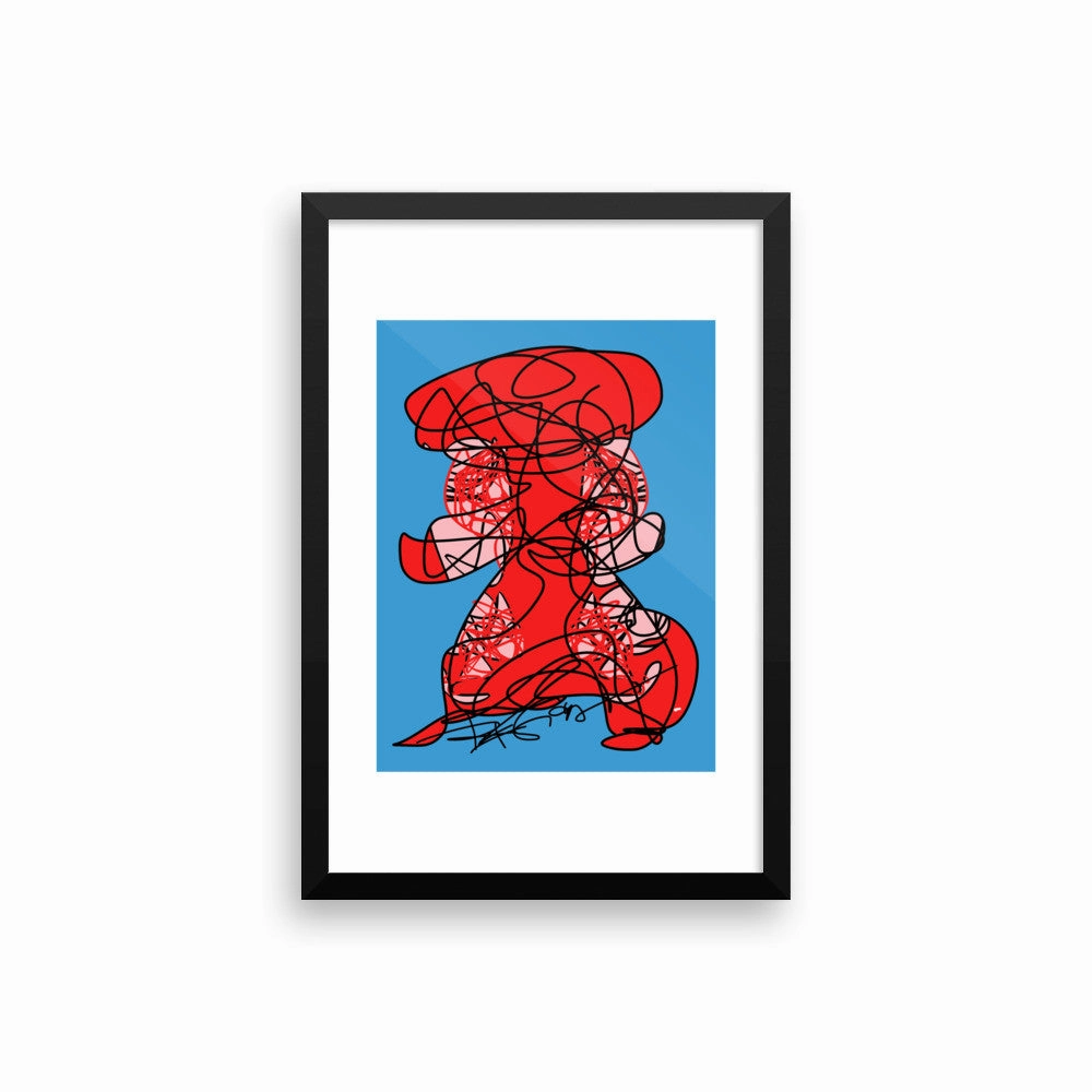 Lady in Red - Framed poster