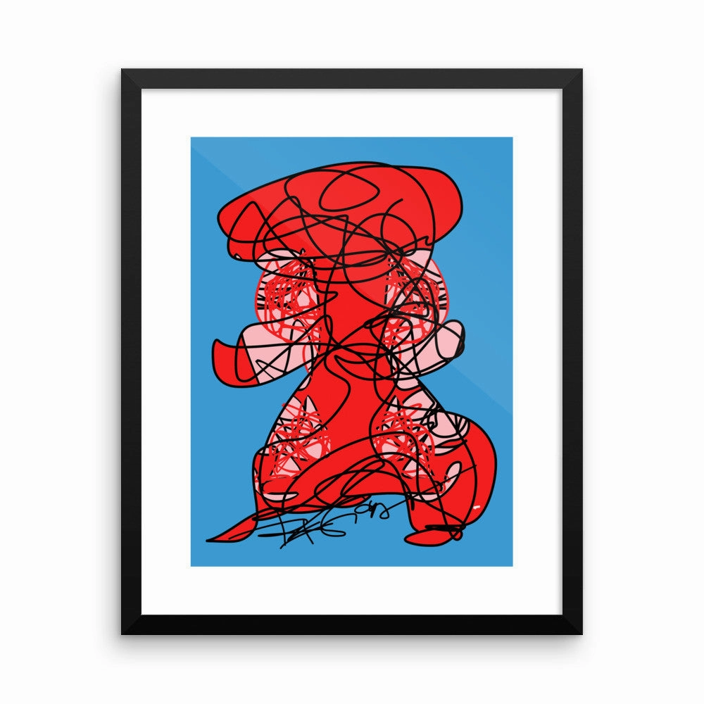 Lady in Red - Framed poster