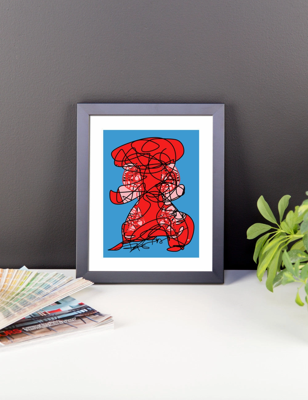 Lady in Red - Framed poster