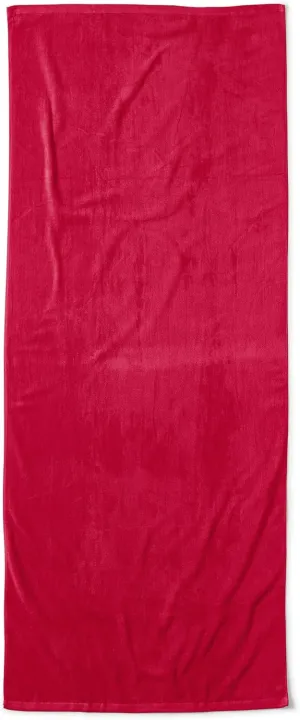 Lands' End Solid Beach Towel Rich Red 30" x 72"