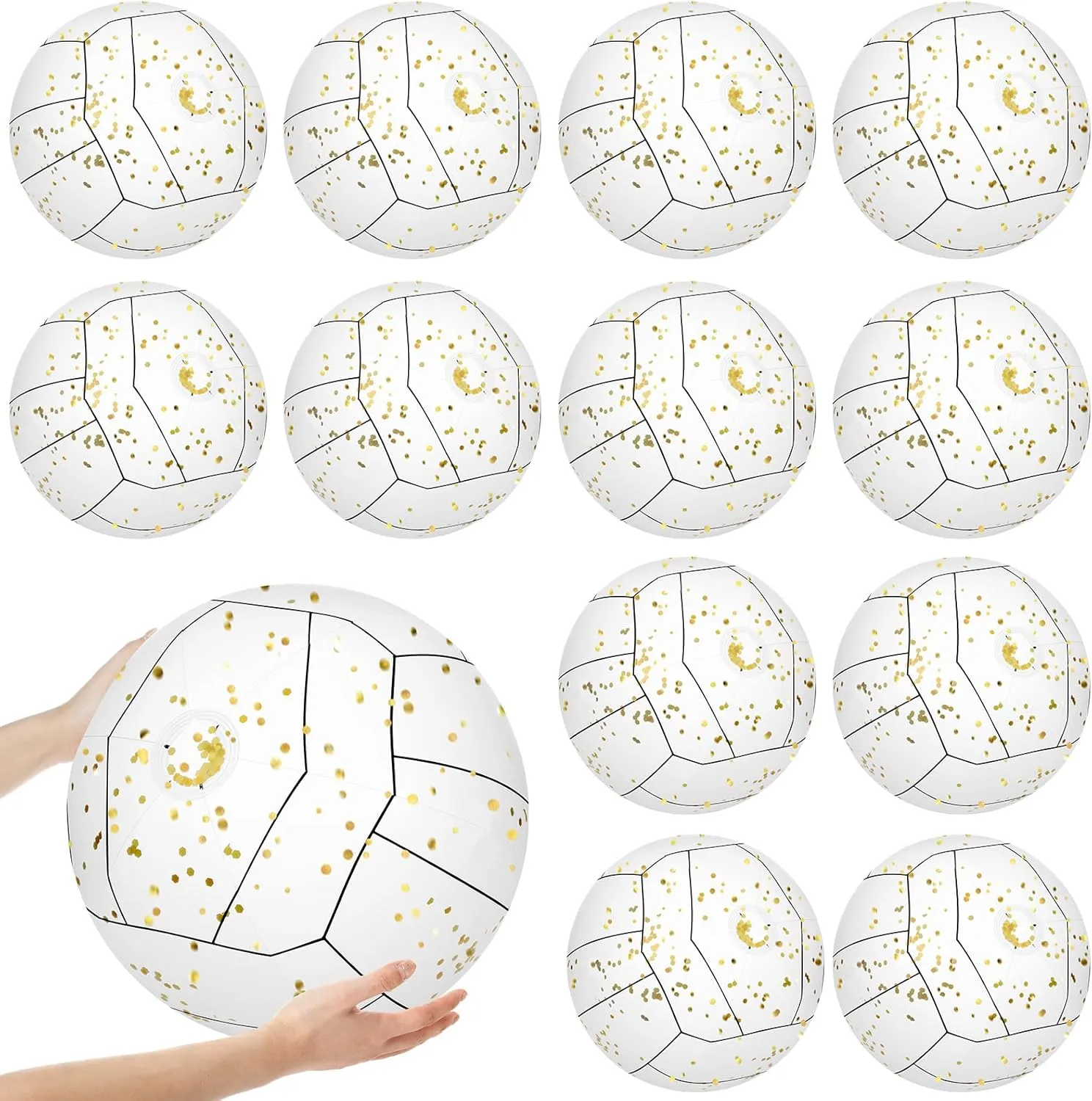Large Beach Balls 24 Inch Pool Clear Ball Beach Summer Parties Confetti Pool Party Decorations Inflated Party Ball for Summer Parties Birthday Pool Favors