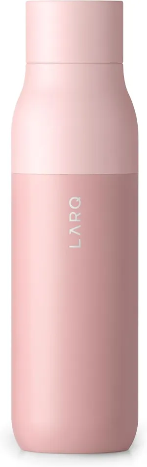 LARQ Bottle Twist Top 17 oz - Insulated Stainless Steel Water Bottle | Thermos, BPA Free | Reusable for Camping, Office, Travel | Keeps Drinks Cold and Hot, Himalayan Pink