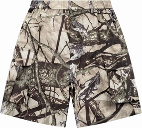 Lastesso Mens Shorts Camo Summer Hiking Shorts Waist Pleated Belted Shorts with Pockets Training Running Jogger Pants