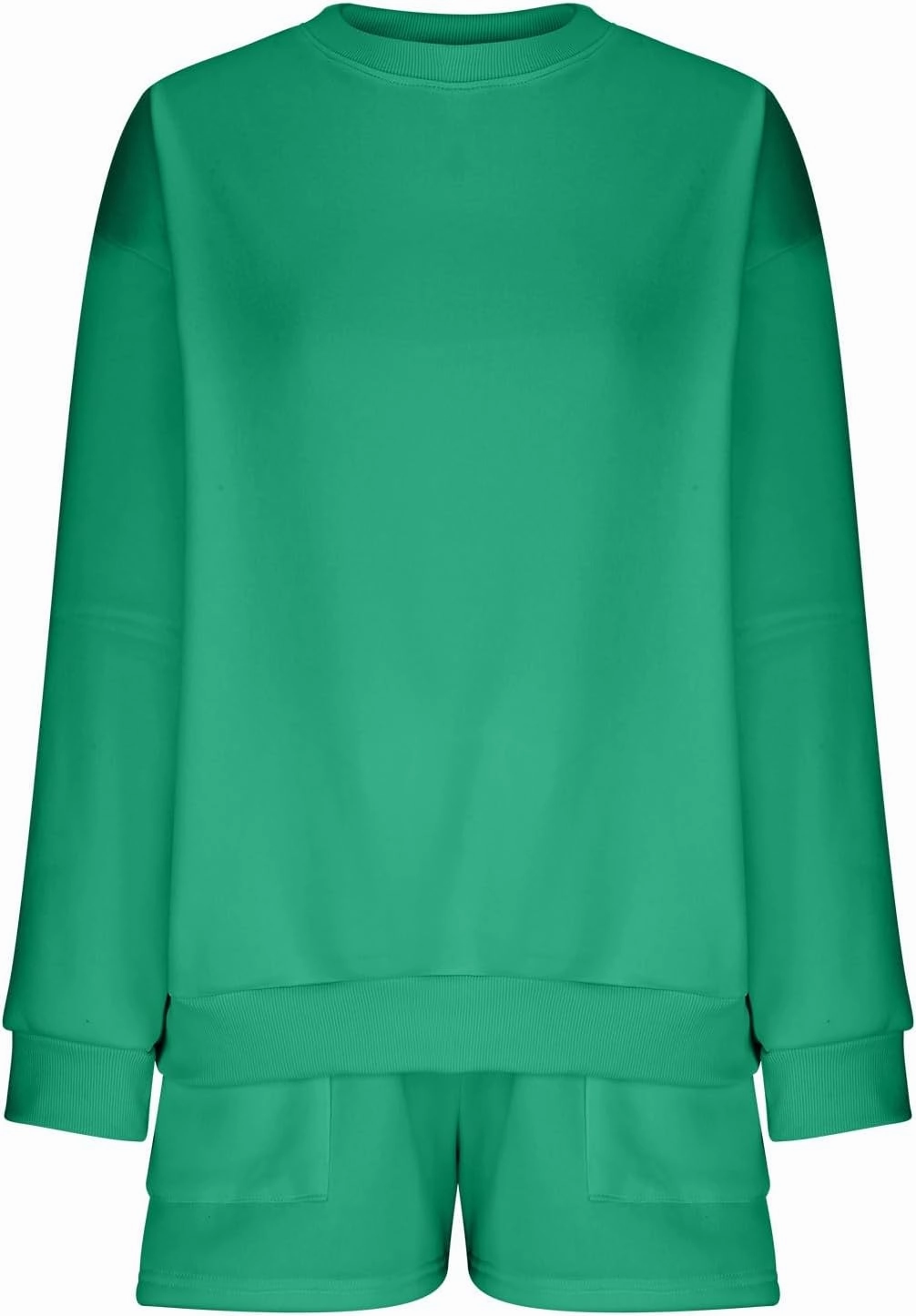 Lastesso Womens Lounge Set Casual Size Long Sleeve Sweatshirt Trendy Solid Color Loose Track Suit 2 Piece Set Outfits Clothes