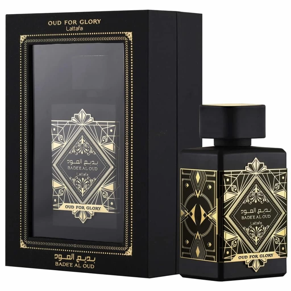 Lattafa Bade'e Al Oud 2-Piece Set for Unisex, (3.4 Oz Amethyst Eau De Parfum Spray   3.4 Oz Oud for Glory Eau De Parfum Spray)
