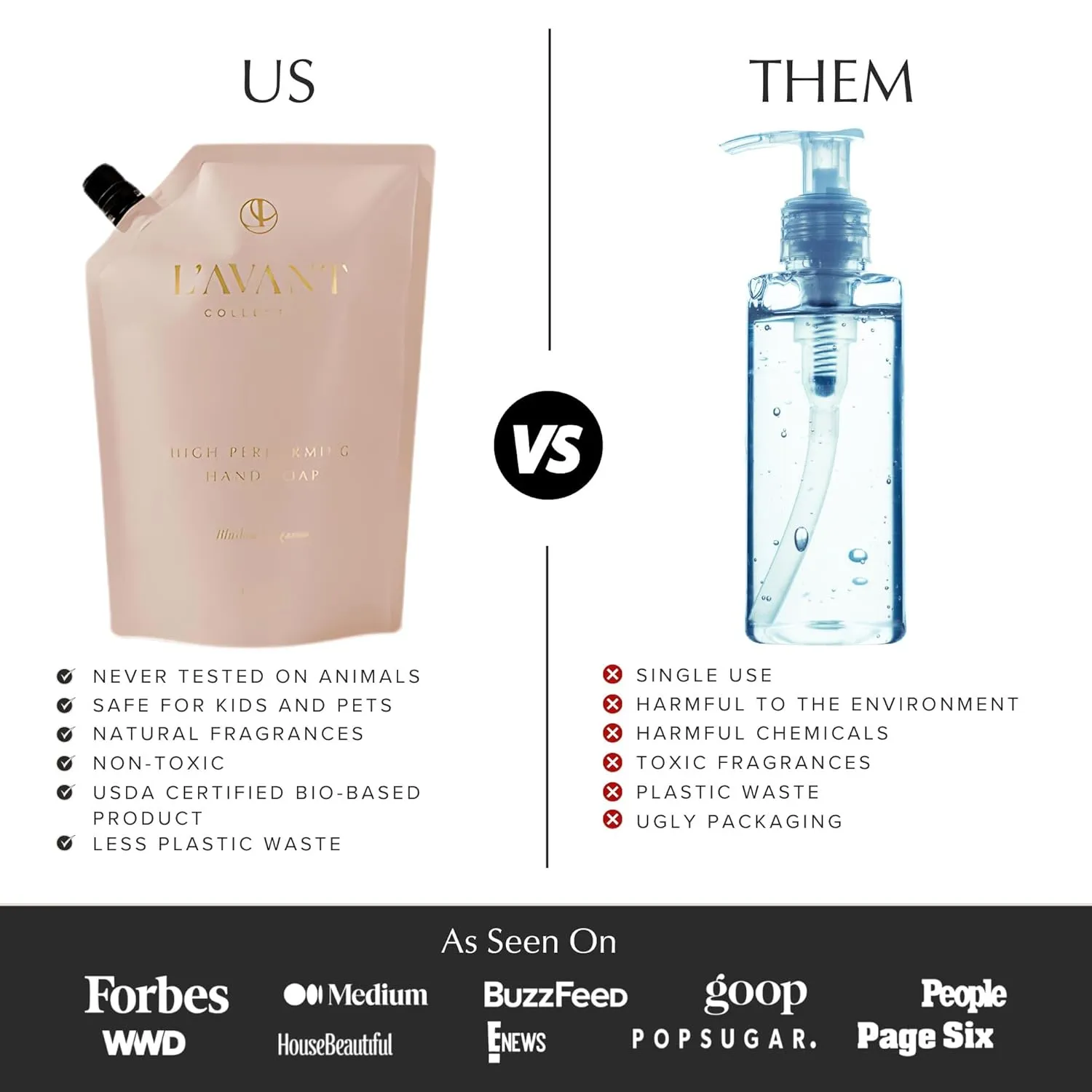L'AVANT Collective High Performing Hand Soap Refill | Luxurious Ingredients for Soft & Smooth Hands | Notes of Bergamot, Orange Blossom, Amber, Cedar | Blushed Bergamot Scent 32 Fl Oz