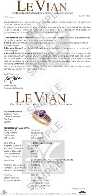 LE VIAN 1/8 Carat White Diamond Ring for Women | 14k Rose Gold Pave Statement Ring for Her Pink Enamel Elegant Butterfly Shaped (White, 0.12 cttw) Promise Wedding Anniversary Band Size 5 to 8.5