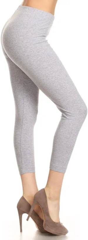 Leggings Depot Cotton Leggings for Women - Super Soft Stretchy Women's Capri Pants