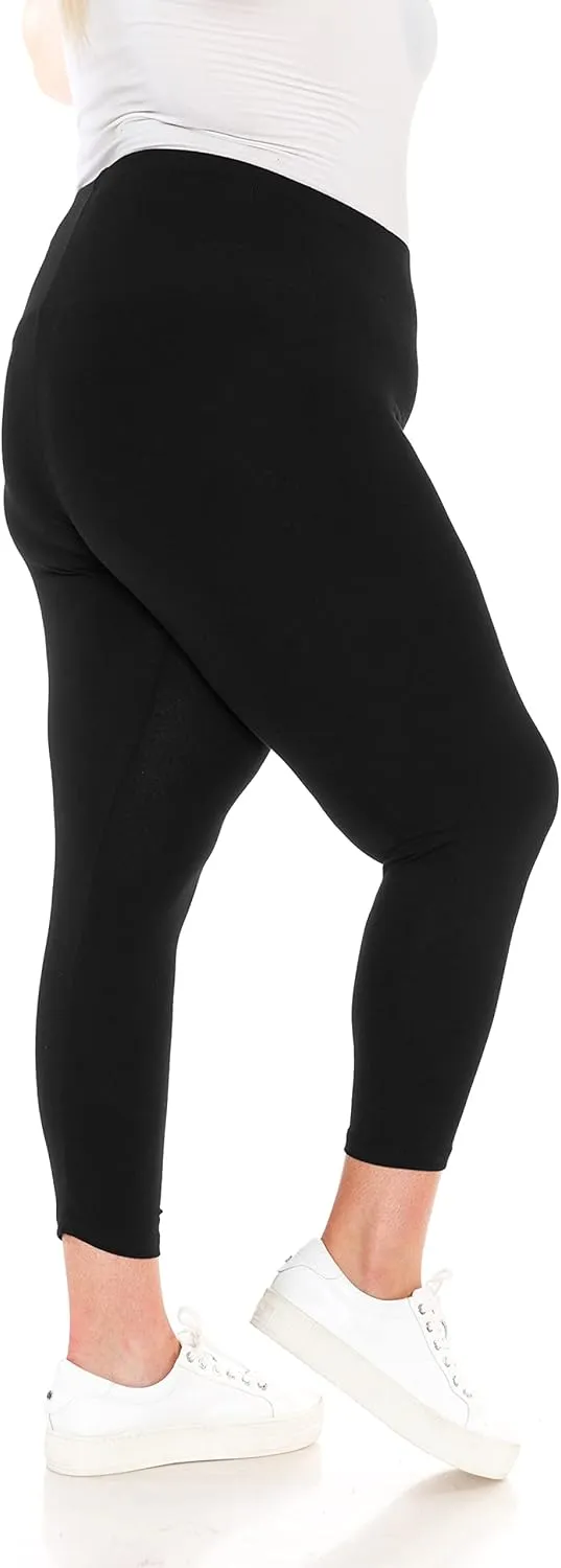 Leggings Depot Cotton Leggings for Women - Super Soft Stretchy Women's Capri Pants