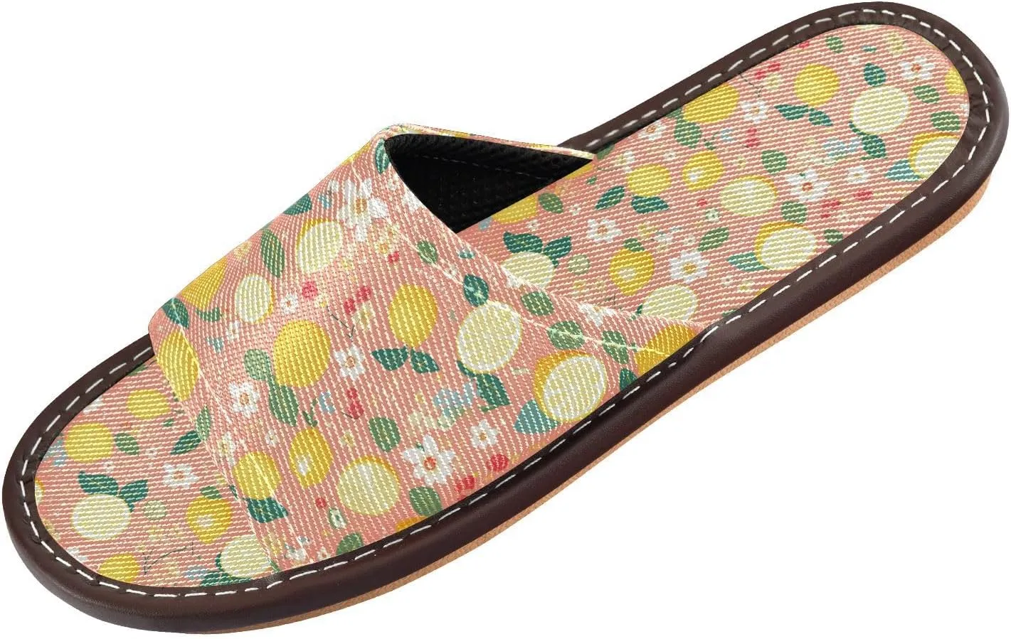 Lemons Limes Peach Womens Bedroom Slippers Reusable Dorm Home Slides for Outdoor Hotel Outdoor