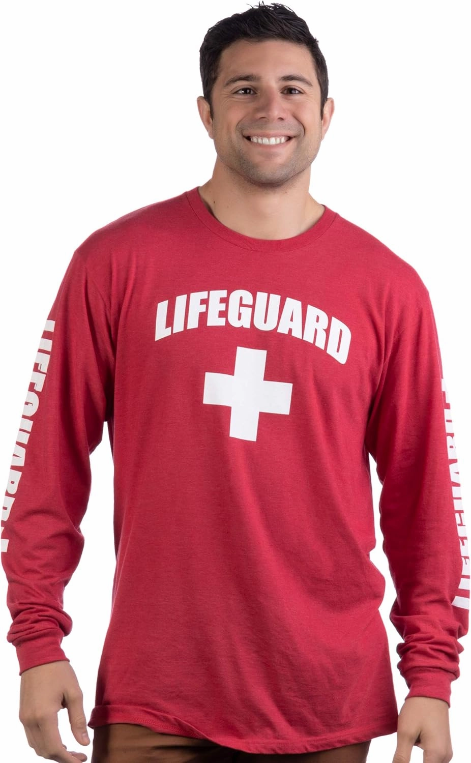 Lifeguard | Red or White Unisex Uniform Costume Long Sleeve T-Shirt Men Women