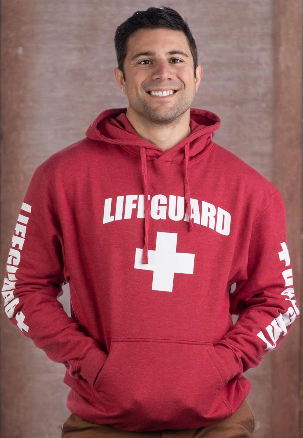 Lifeguard | Red Unisex Uniform Fleece Hoody Sweatshirt Hoodie Sweater Men Women