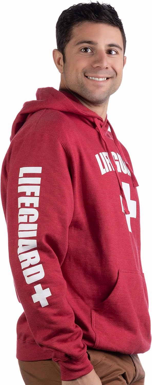 Lifeguard | Red Unisex Uniform Fleece Hoody Sweatshirt Hoodie Sweater Men Women