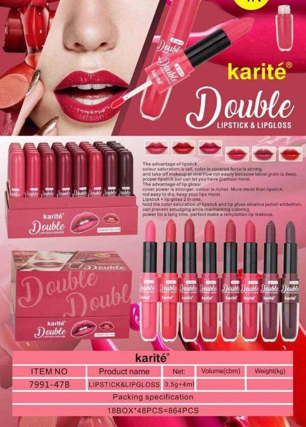 Lipgloss Site-wide sale Moisturizing Waterproof Double-headed Lipstick Semi-matte In1 2 Moisturizing Verified Pen