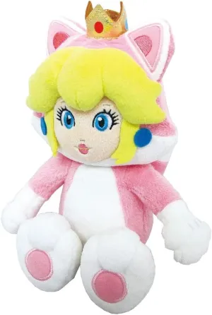 Little Buddy Super Mario Neko Cat Peach Plush, 10"