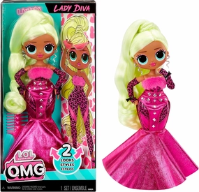 LOL Surprise OMG Lady Diva Fashion Doll with Multiple Surprises Including Transforming Fashions and Fabulous Accessories – Great Gift for Kids Ages 4 