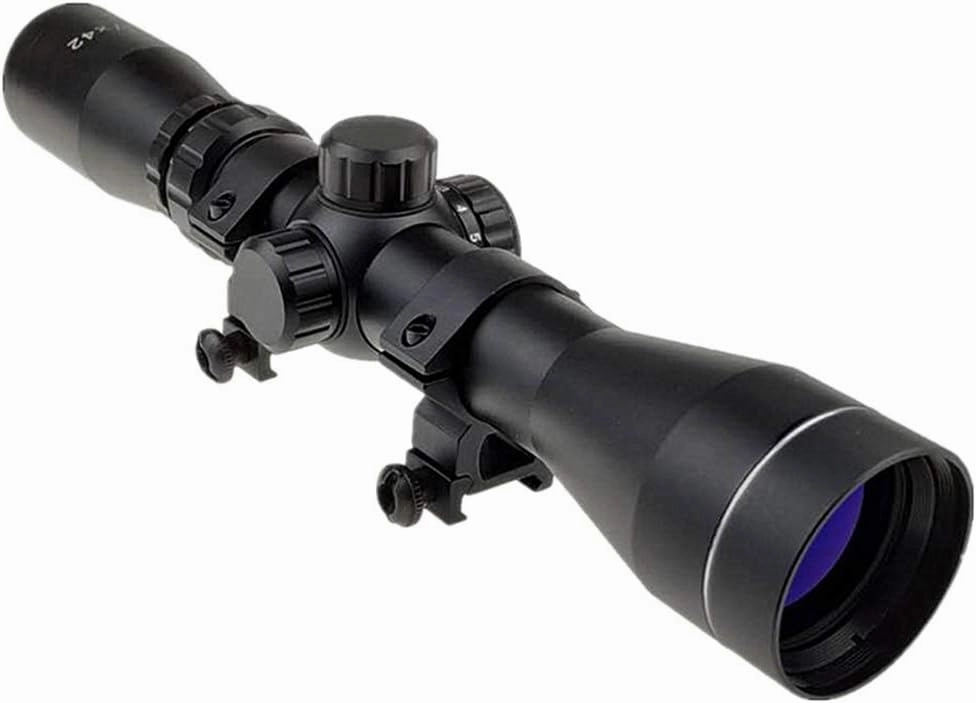 Long Eye Relief Scope 2-7x42 Red Green llluminate Mil-dot Reticle 30mm Tube Diameter Fits Mosin Nagant 1891/30 M39 with Mount Rings