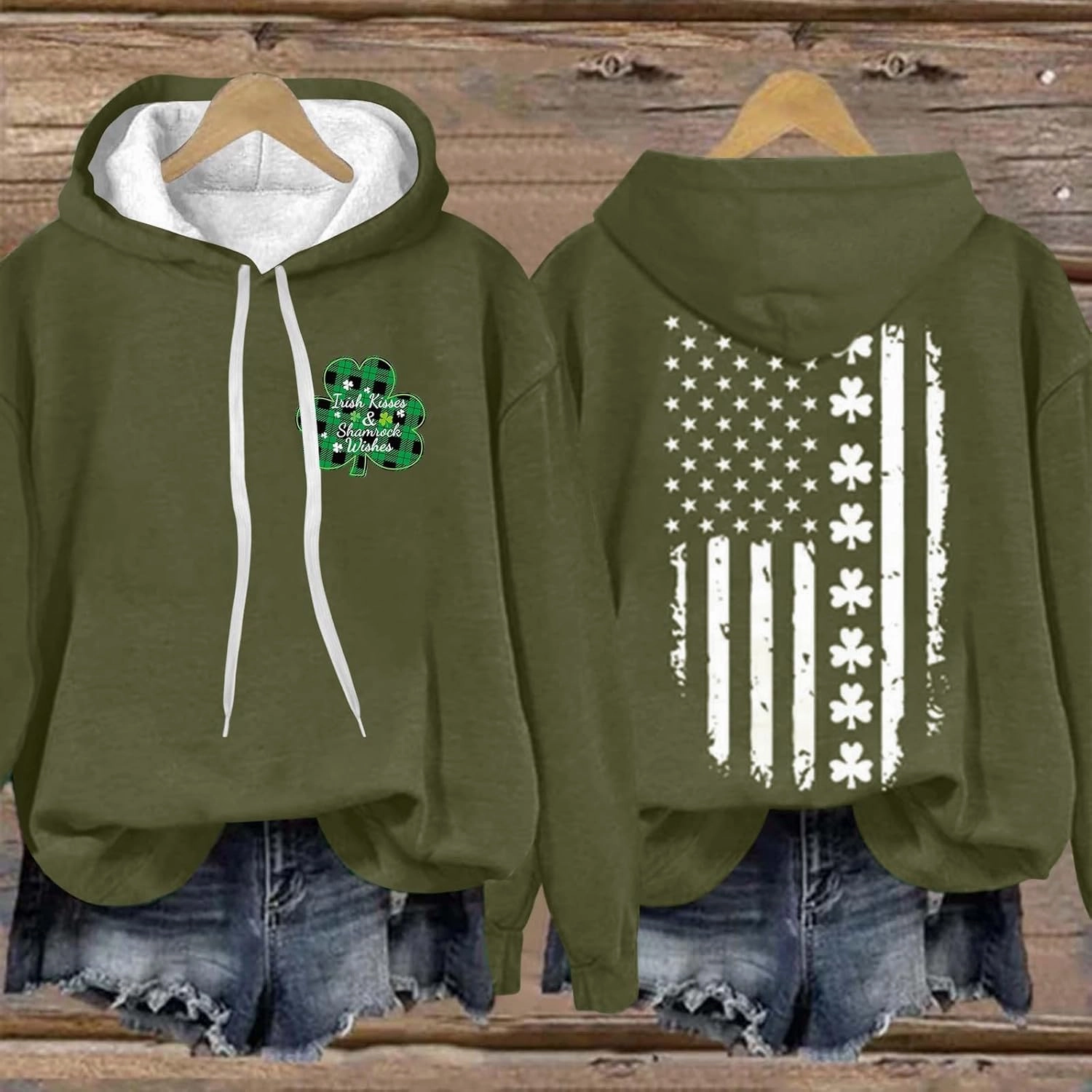 Long Sleeve Tops for Women American Flag Hoodie Sweatshirt Fashion Long Sleeve Sweatshirt Gift Patriotic Sweatshirt