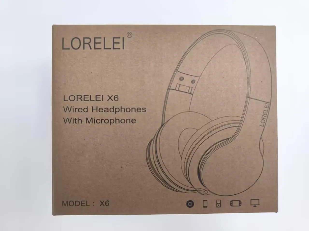 LORELEI X6 Over-Ear Headphones with Microphone, Lightweight Foldable & Portable Stereo Bass Headphones with 1.45M No-Tangle, Wired Headphones for Smartphone Tablet MP3 / 4 (Pearl Pink)