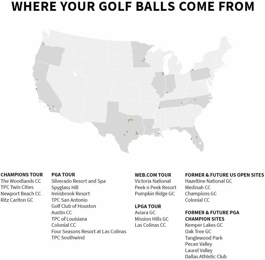 LostGolfBalls Recycled & Used Supersoft Matte Colors for Callaway Golf, Orange, Red, Green, Pink, Mint Condition, AAAAA for Callaway Golf Balls