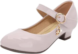 Low Heels Dress Shoes for Girls Mary Jane Flower Girl Shoes Princess Wedding Par𝘁y School Performance Shoes