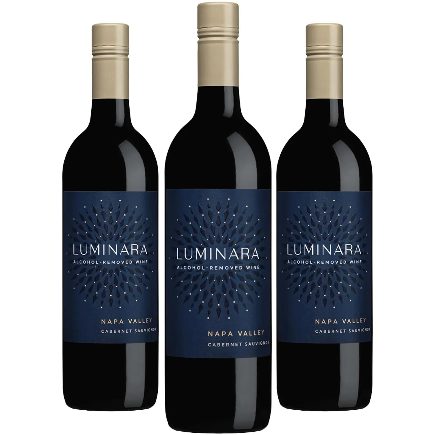 Luminara Alcohol-Removed Cabernet Sauvignon – Premium Non-Alcoholic Red Wine from Napa Valley – 750ml Bottle - 3 Pack
