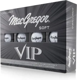 MacGregor Golf MACACC004M VIP High Visibility Soft Golf Balls 12 Pack