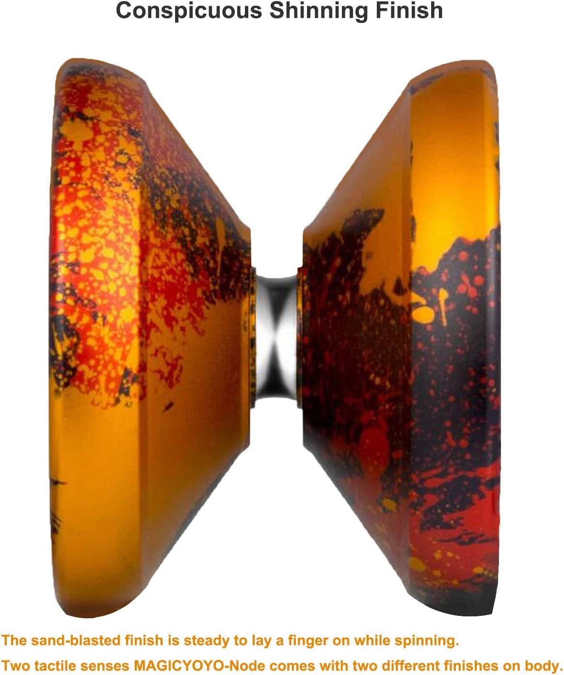 MAGICYOYO Y01 Unresponsive Advanced Professional Yoyo - Long Spinning Time, Prettiest Design   Glove, Bag, Extra Premium 10 Ball Stainless Bearing, 12 Strings - Black Golden Red