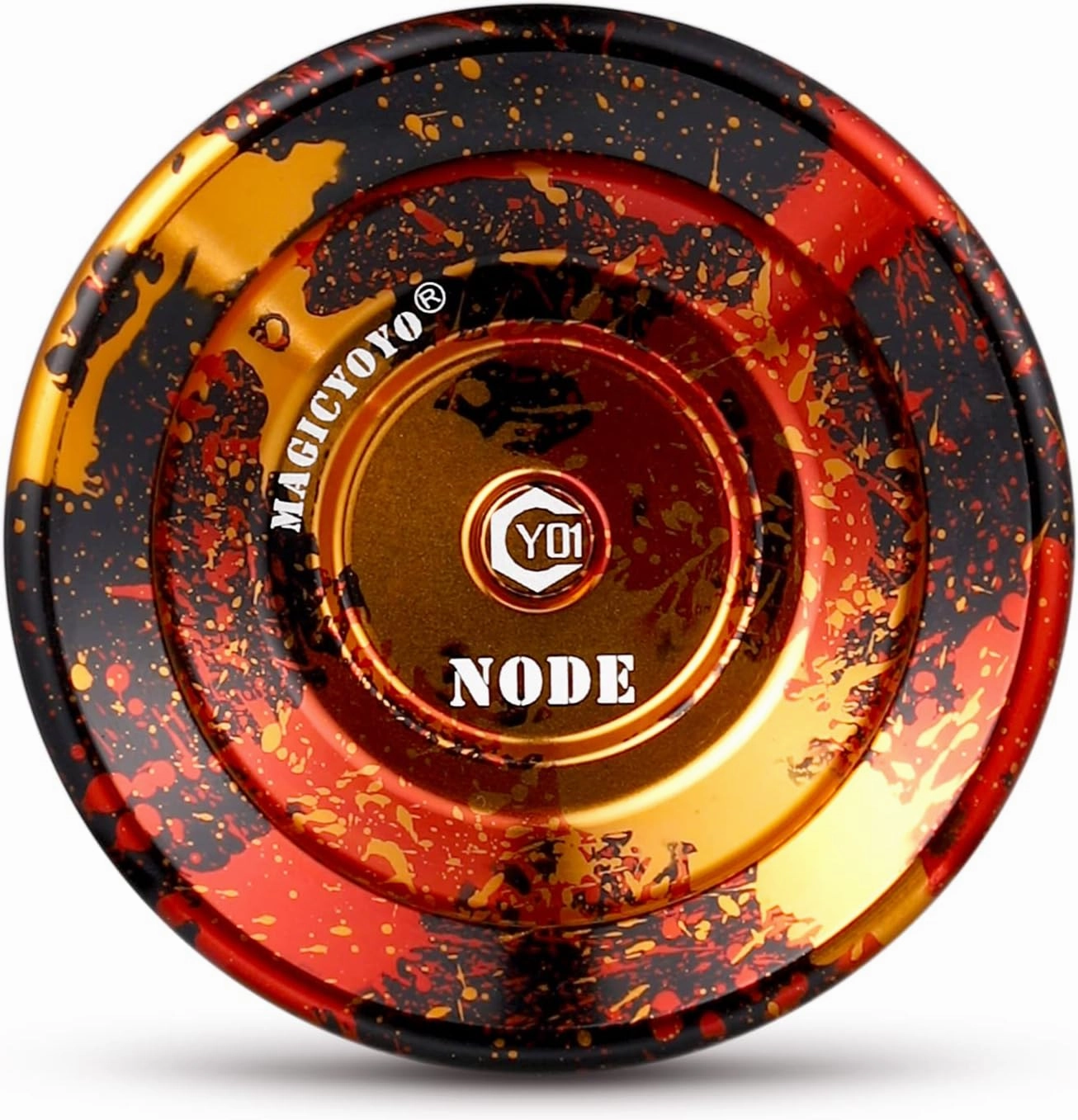 MAGICYOYO Y01 Unresponsive Advanced Professional Yoyo - Long Spinning Time, Prettiest Design   Glove, Bag, Extra Premium 10 Ball Stainless Bearing, 12 Strings - Black Golden Red